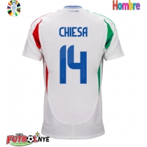 Camiseta Italia Federico Chiesa #14 Visitante Equipación Eurocopa 2024 manga corta